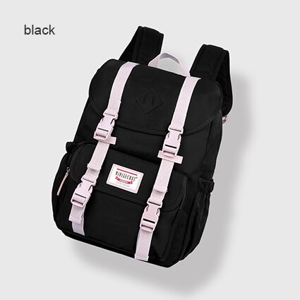 VIVISECRET Multifunctionele Vrouwen Rugzak canvas laptop rugzak schooltas voor tiener meisjes reizen Rugzak: black