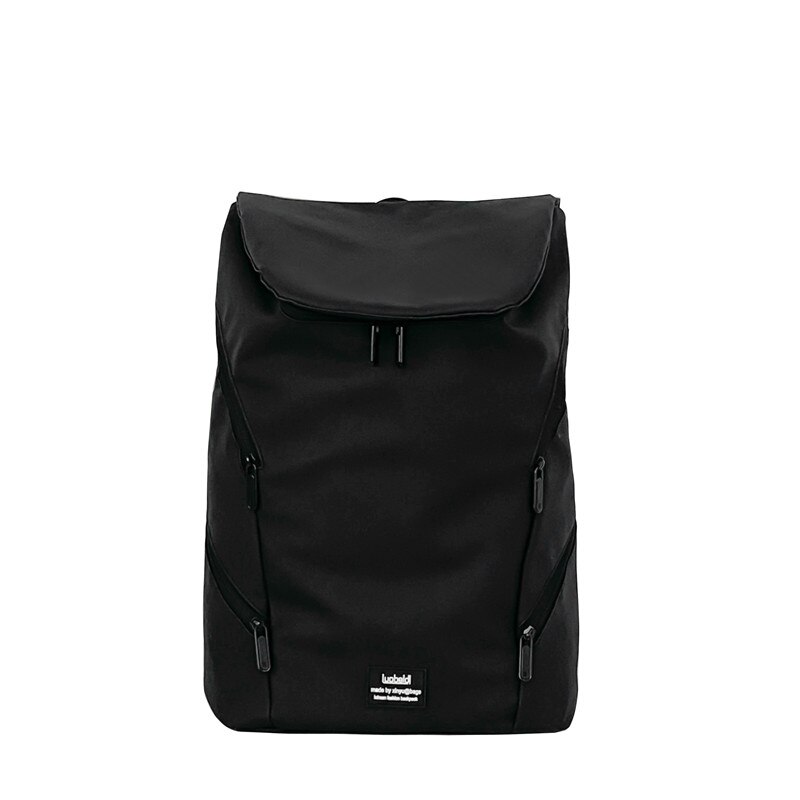 Unisex-trendrucksack, schlichter, robuster herrenrucksack, wasserabweisend beschichtet, reiserucksack, lässiger schulrucksack für herren: Schwarz