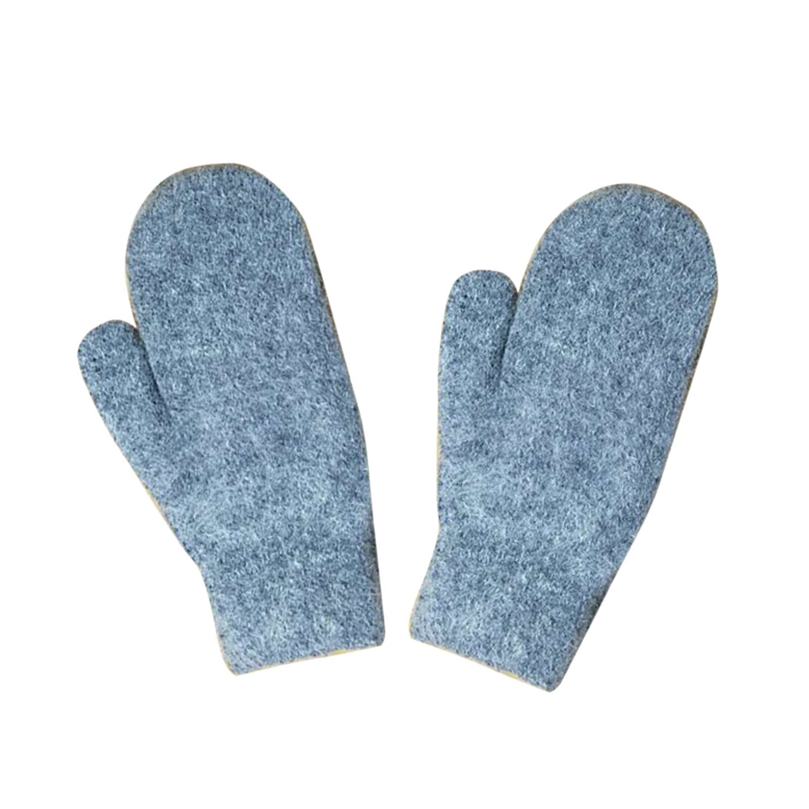 Gloves Knitted Gloves Women's Warm Solid Winter Gloves Full Finger Mitten Gloves For Women Girl Guantes Invierno 211: BU