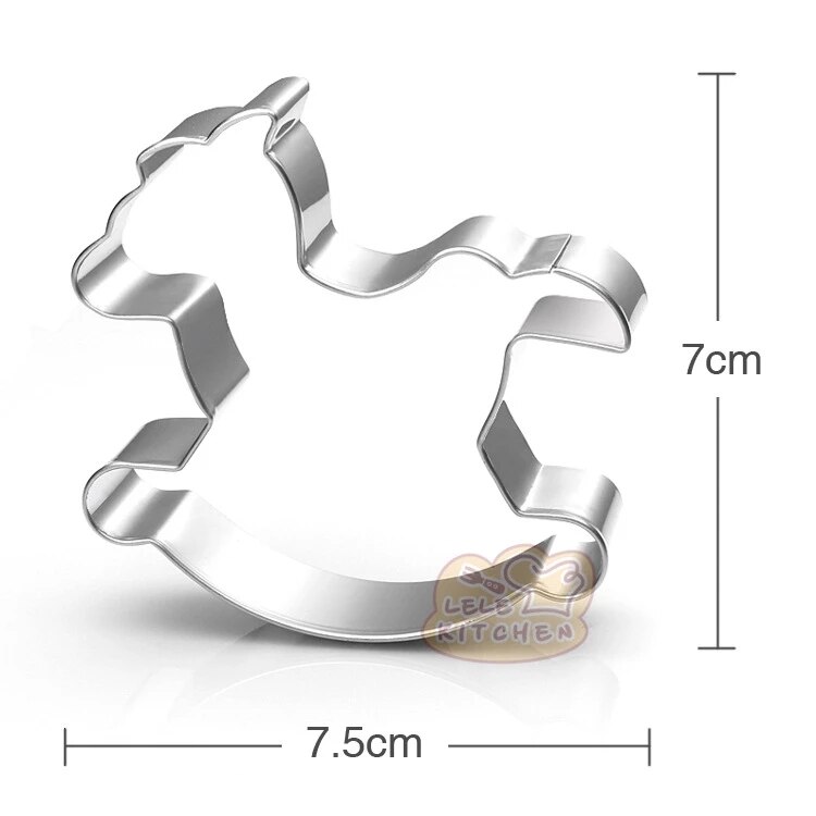 3D Pferd Cookie Cutter Edelstahl Ebene Kekse Werkzeug Backen Zubehör H331: H333