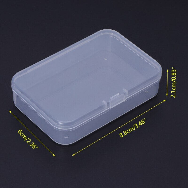 Caja de pesca de plástico transparente, anzuelo, anzuelo, almacenamiento portátil