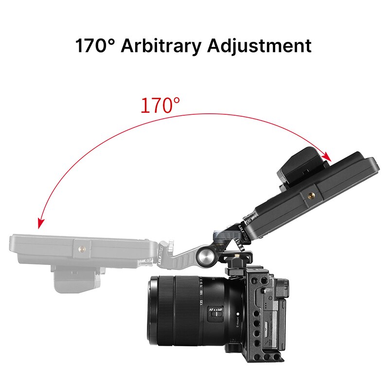 UURig R058 ARRI Locating Monitor Bracket Mount NATO Monitor Mount With 1/4 Screw Universal Adjustable DSLR Monitor Adapter
