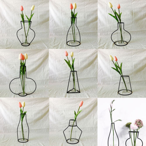2020 minimalista vaso de flores rack nórdico abstrato preto linhas ferro decoração vida decoração da casa preto linhas vaso flores