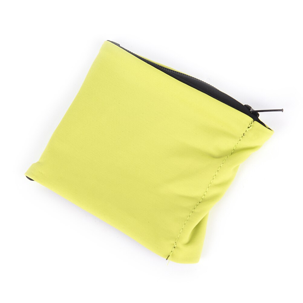 Armbånd volleyball støtte wrap stropper doble lycra fitness sykling sport badminton svettebånd glidelås lomme håndledd: Gul