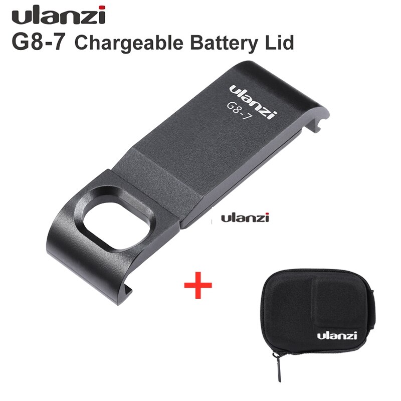 Ulanzi  g8-7 gopro hero 8 akkukansi irrotettava type-c latausportin sovitin gopro hero mustalle 8 suojatarvikkeelle: Laukun kanssa