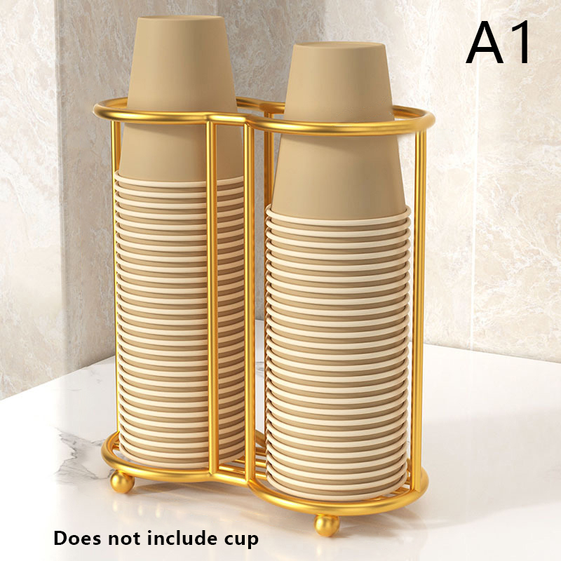 Kitchen Paper Cup Holder Disposables Cups Picker Multifunctional Desktop Cup Storage Rack Household Coffee Cup Holder For Home: black