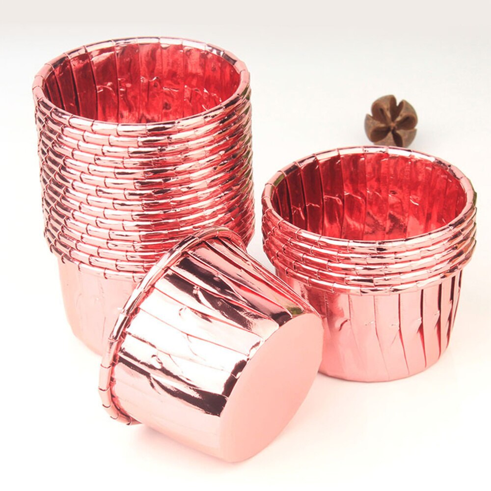 100 stuks cakevormpjes hittebestendig gekruld papier wegwerp cupcakevormpjes feestbenodigdheden muffinvormpje voor het bakken van bruiloften