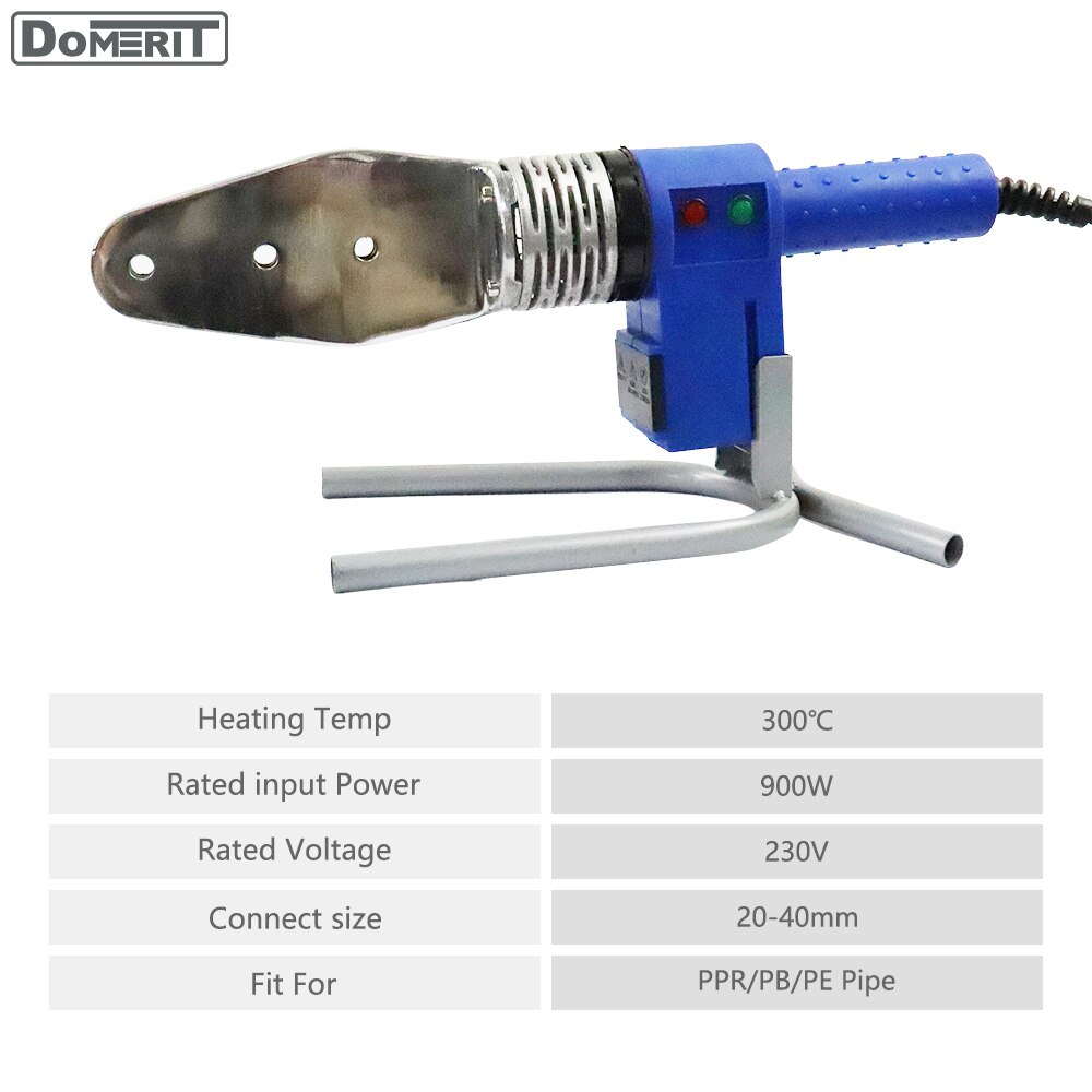 Domerit 900W Plastic Pijp Lassen Machine Lassen Machine Plastic Lasser 20-40Mm Voor Weld Plastic leidingen