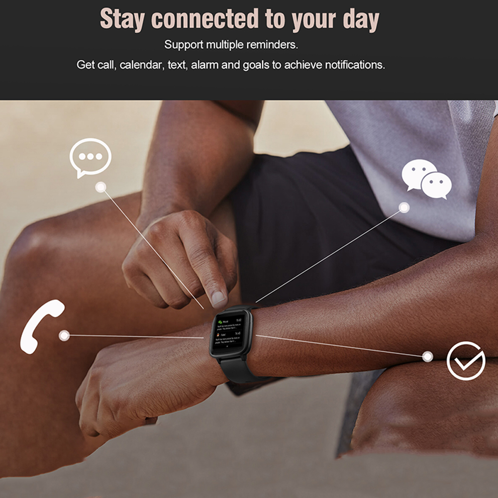 Women Men Wristband Alarm Sports Fitness Tracker Call Reminder Smart Watch IP68 Waterproof 1.3&quot; TouchScreen Heart Rate Monitor