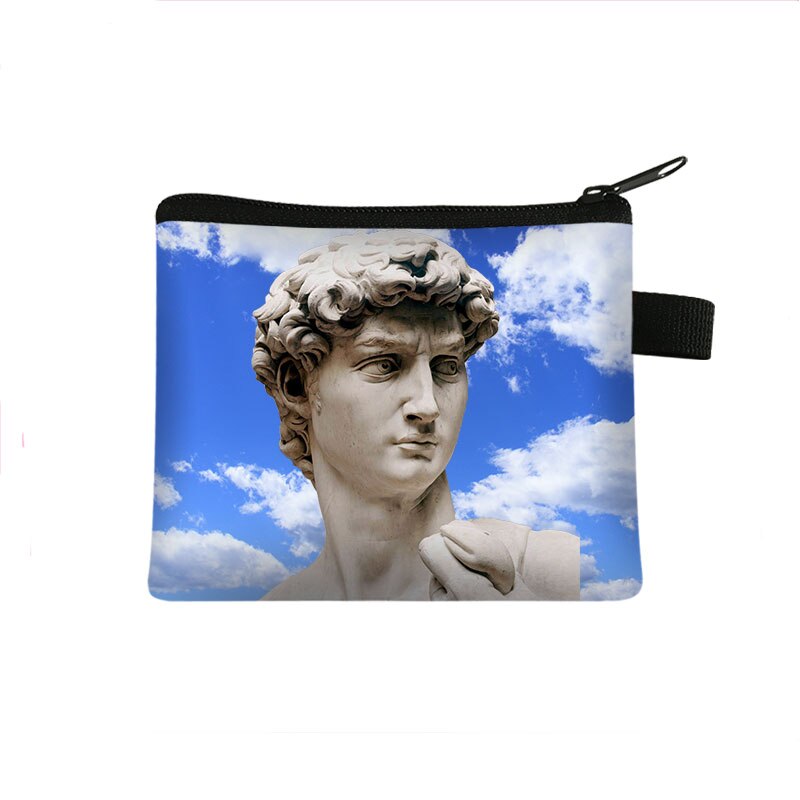 Van gogh/michelangelo/da vinci bolsas de moedas arte mulheres batom bolsa estrelado/senhora mini bolsa de cartões: lqb-art10