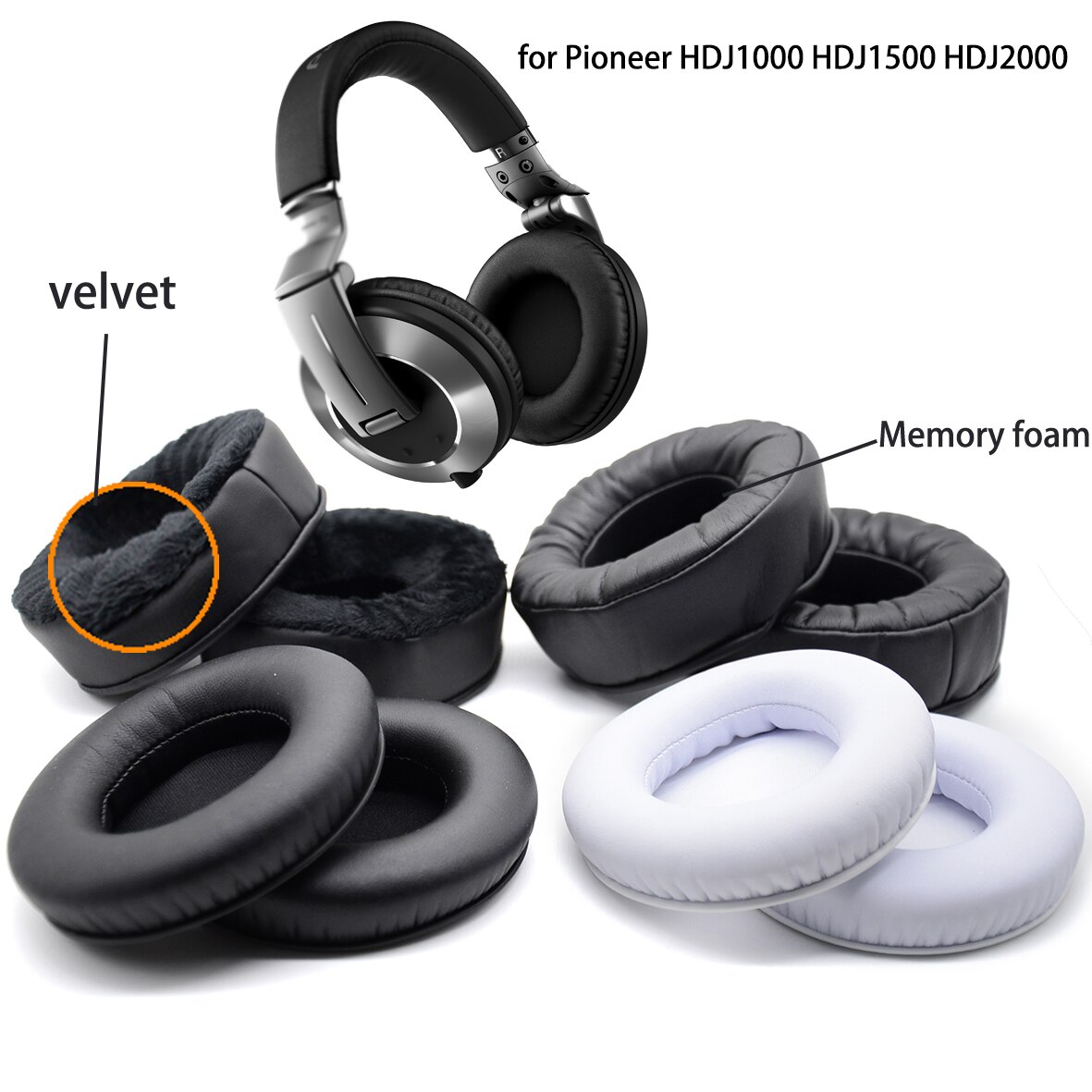 Vervanging Oorkussens Oordopjes Cover Oorbeschermer Kussen Voor Pioneer HDJ1000 HDJ1500 HDJ2000 Hdj 2000 1500 Dj Hoofdtelefoon Kussen Cups