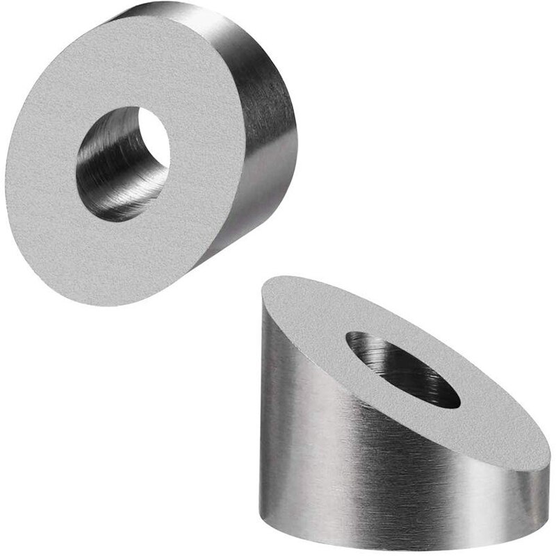 120Pcs T316 Stainless Steel 1/4 Inch 30 Degree Angle Beveled Washer with 120 Pack Stainless Steel Protector Sleeves