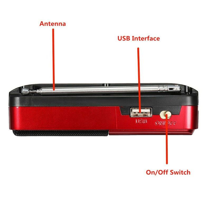 Premium recargable Mini portátil de mano K11 Radio multifuncional Digital FM USB TF MP3 reproductor de altavoces dispositivos suministros
