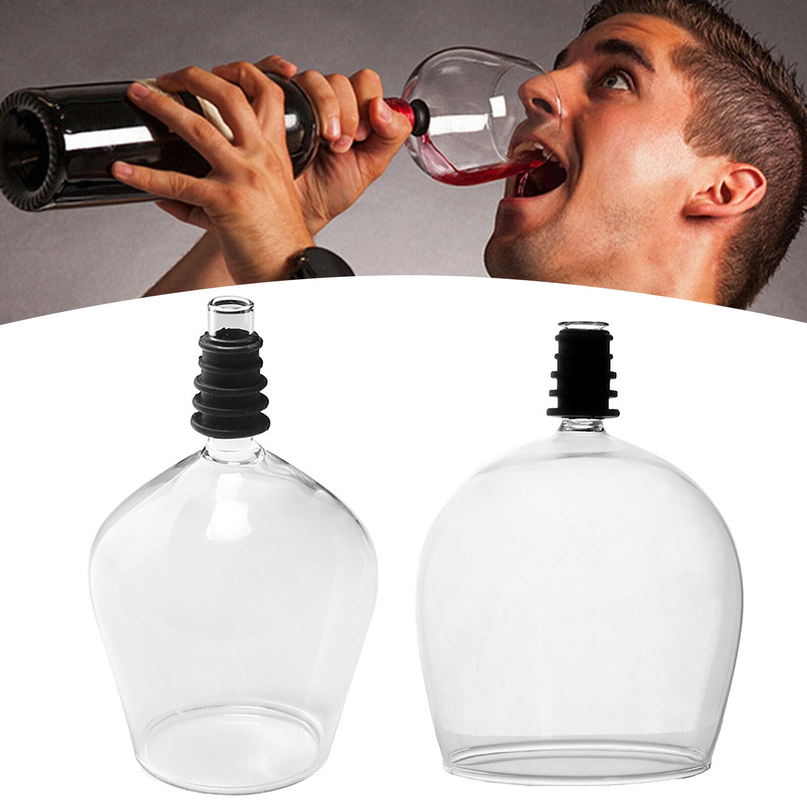 Wine Bottle Glasses Durable Perfect Drinkware Cup Great For Any Party Carnival Partner Red Wine, Wine Special Booze Cup