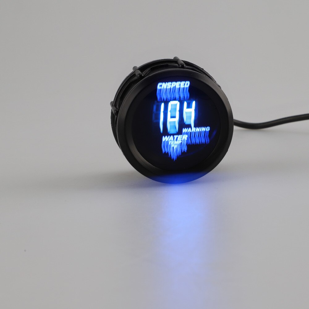 Water Temp gauge 2" 52mm Digital Water temperature gauge Blue LED Car gauge car Fahrenheit Celsius meter with sensor YC101333-F
