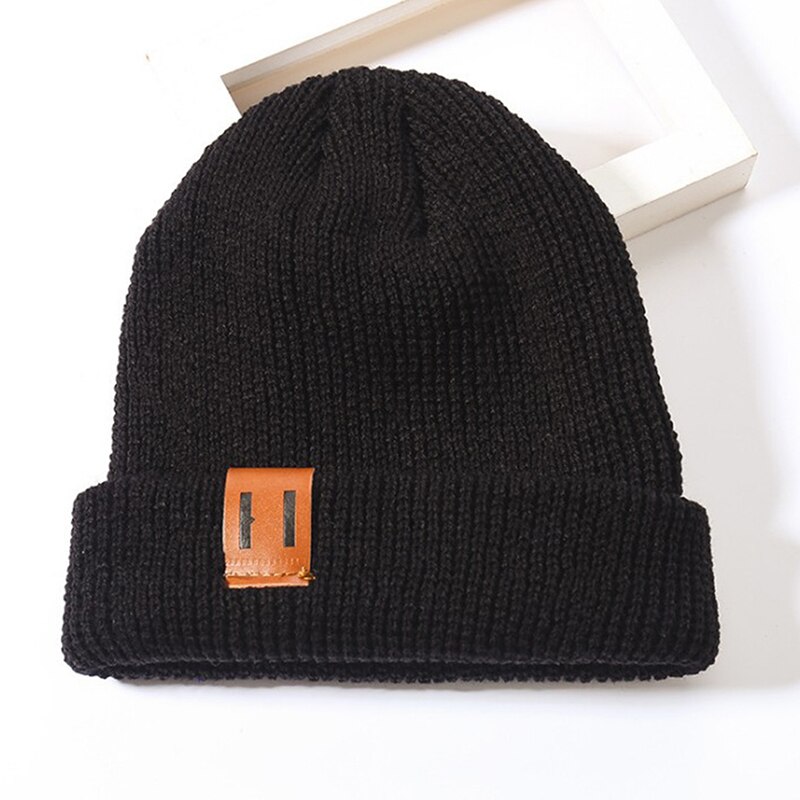 Unisex løpecaps vinter herre kvinner sport lue gym stripe strikket sportsklær mannlig kvinne vindtette løpehatter: Svart