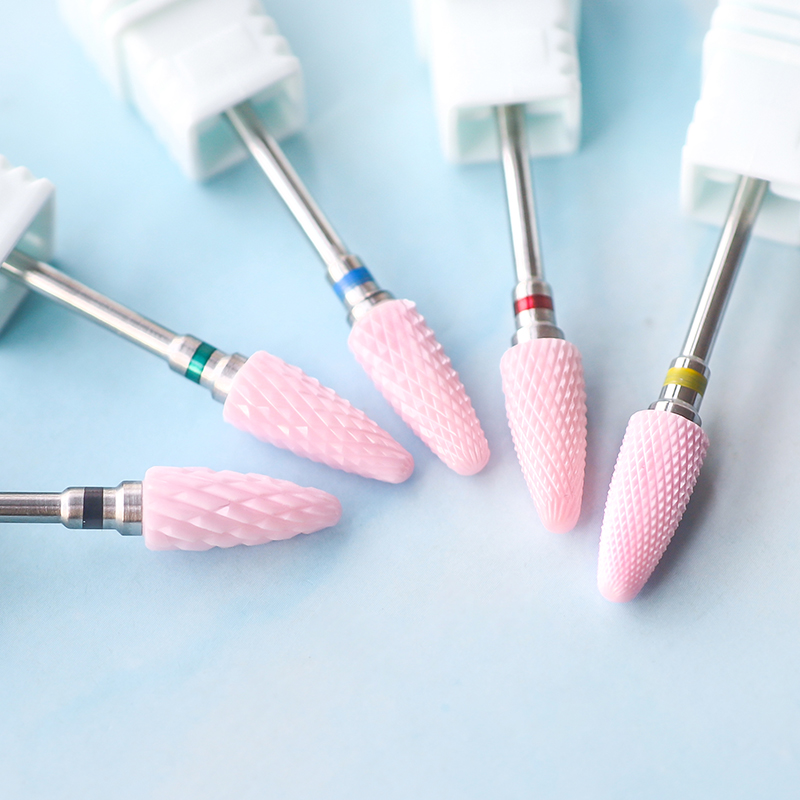 PUNTA TRAPANO UNGHIE Ceramica Punta Elettrica File Unghie Rotante Punta - Foto 2