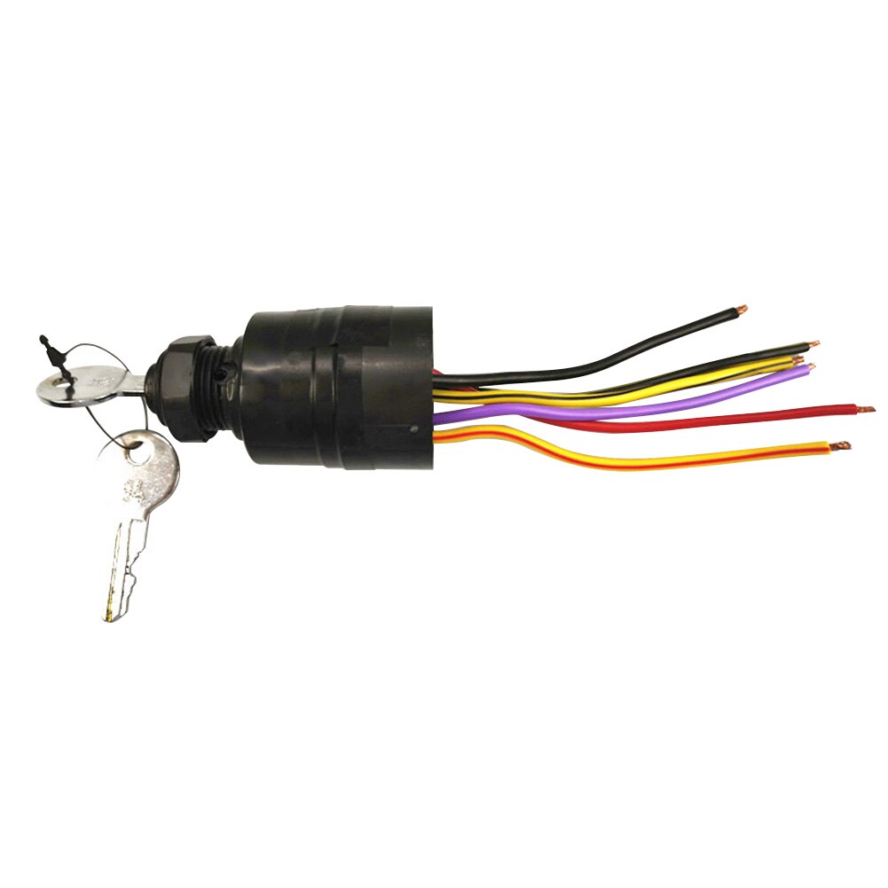 With 2 Keys Ignition Switch Outboard Motor Boat Engine 3 Position 6 Wire Replacement Parts Safety