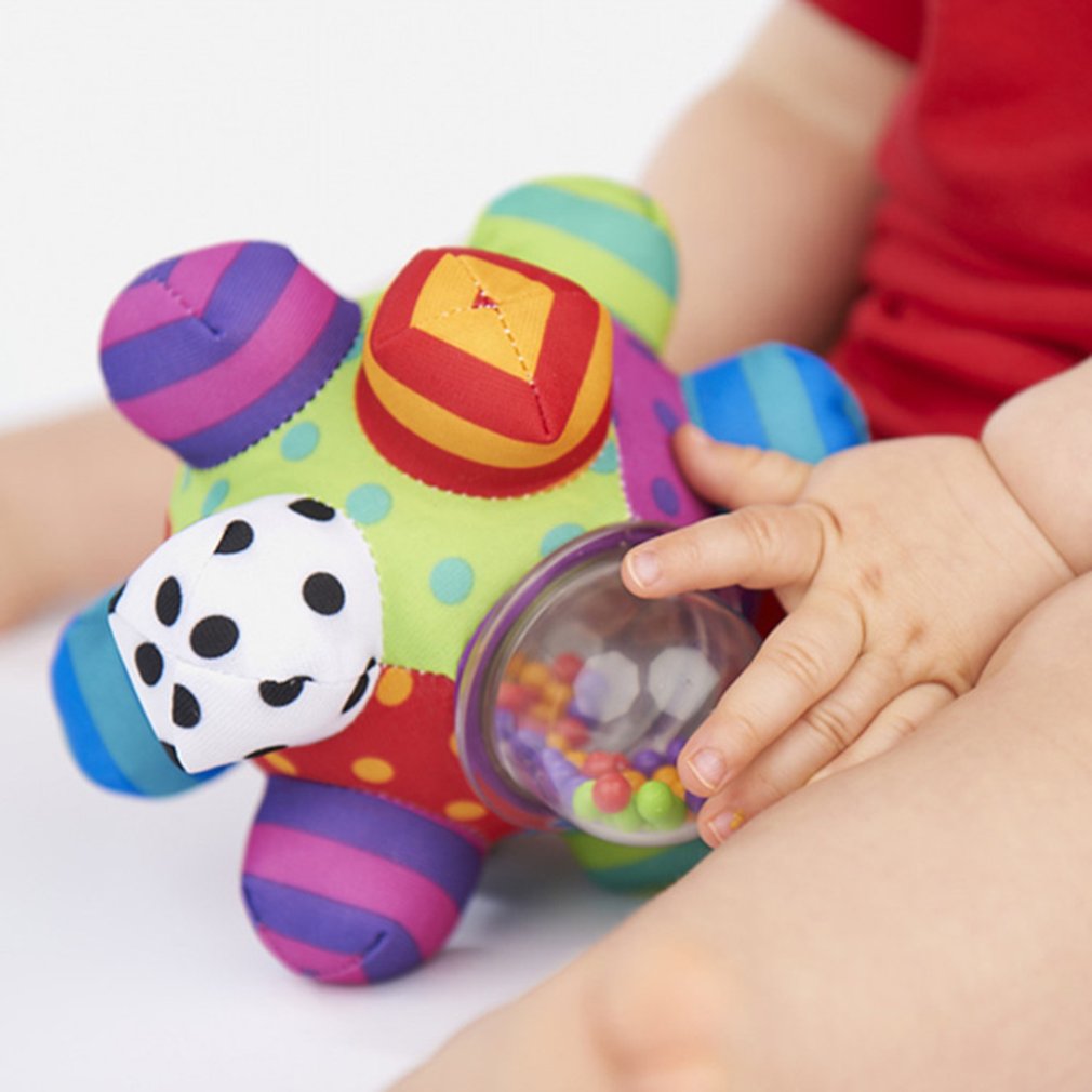 Geweven Bal Gekleurde Kraal Rammelaar Baby Doek Bal Hand En Voet Training Bal Baby Educatief Speelgoed