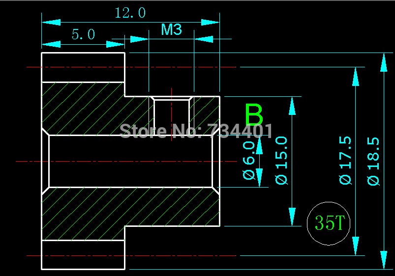 0.5m/35 tooth /hole 5, 6/metal precision model of micro motor /rack/ spot Carbon steel/Meat Grinder Parts etc.