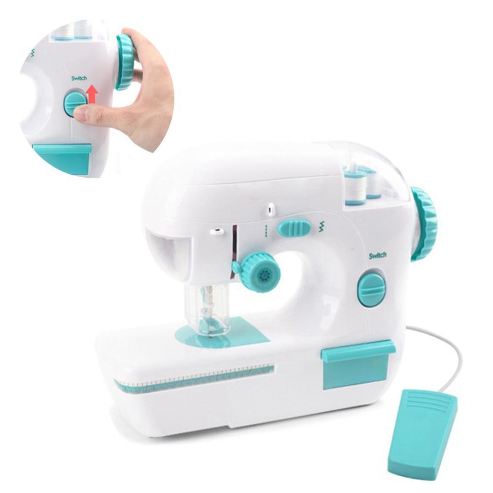 Mini Kids Simulation Electric Sewing Machine Small Appliances Educational Toy Girl Pretend Play Game