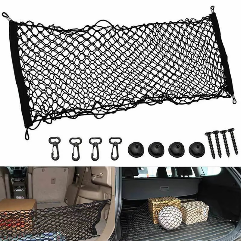 Kofferbak Opbergnet Tas Cargo Bagage Nylon Elastisch gaas Hangnetten Zak Opbergen Opruimen Interieuraccessoires