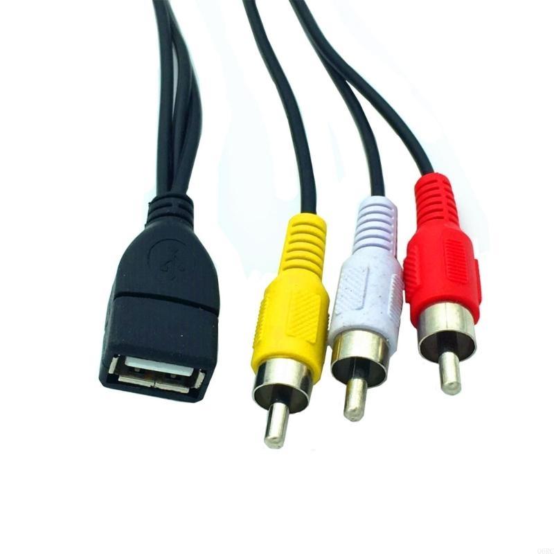 Q6rc usb naaras  to 3 rca uros muunnin videokaapeli videokameroiden sovitin usb  to 3 rca kaapeli tv-boksin jakaja