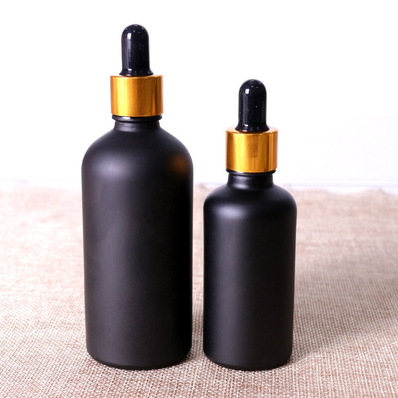 Bottle Dropper 5ml-100ML Reagent Eye Dropper Black Glass Aromatherapy Liquid Pipette Essential Oil Refillable Bottles