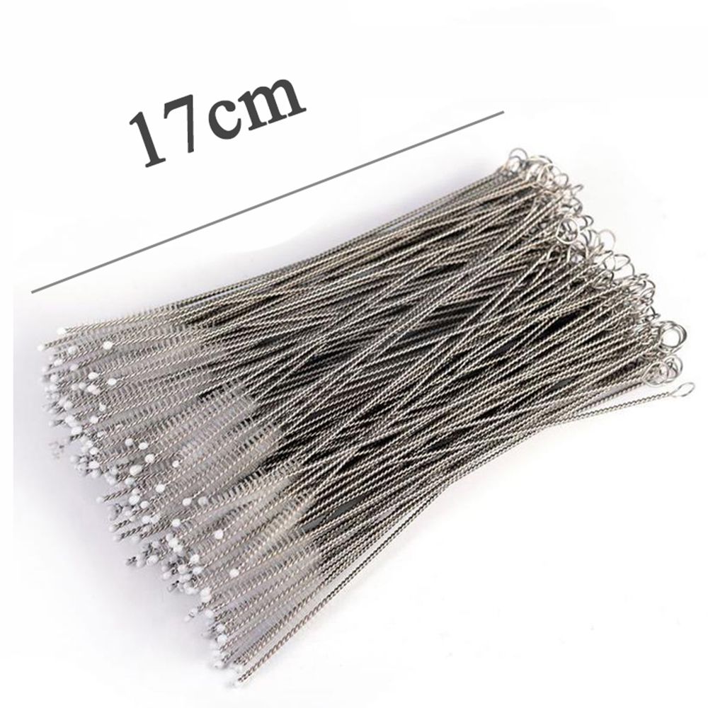 10Pcs Roestvrij Stro Cleaner Borstels Gereedschap Glazen Buis Drinken Pijp Cleaner Stro Flessenborstel Haar Zuigkracht Aquarium