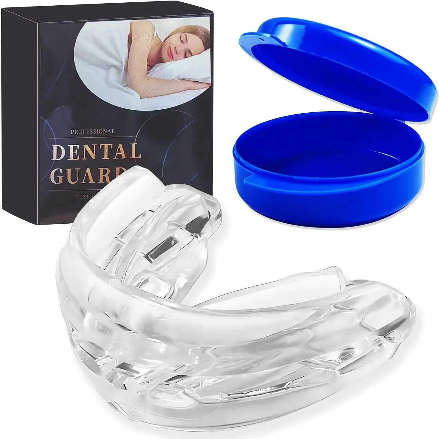 Anti-Snoring Mouthpiece Anti-Snoring Device Night Time Teeth Mouthguard Adjustable Sleeping Mouth Guard for Bruxism Stop Snoring: Ivory