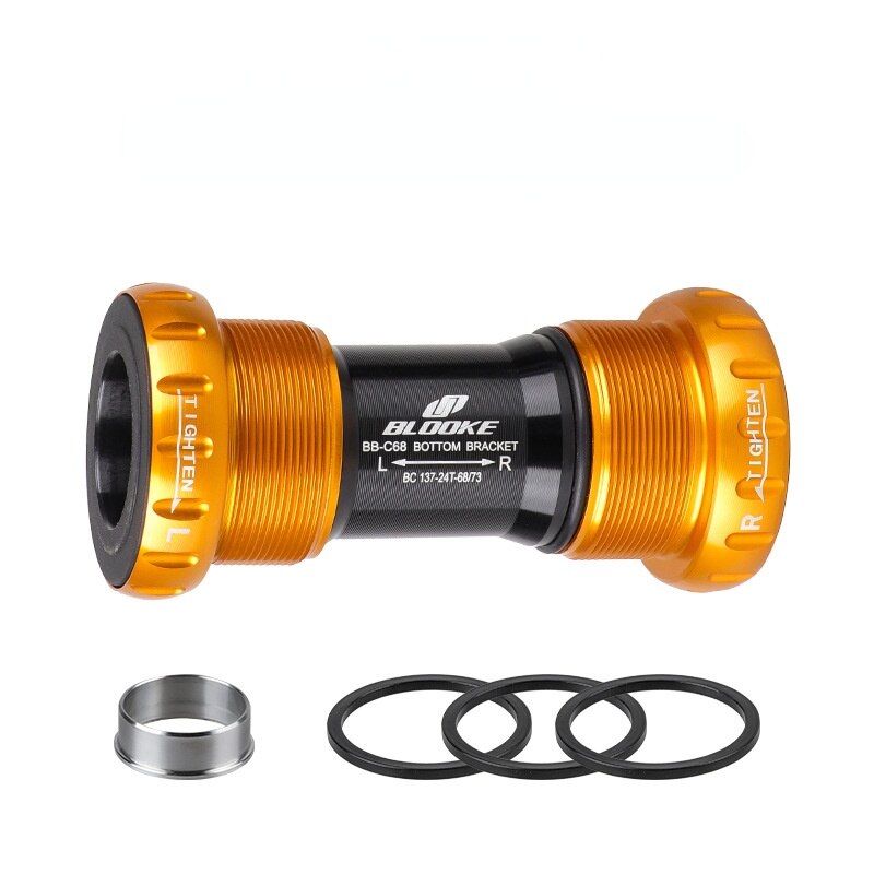 Mtb Bike 24 22 Mm Bb Set Verzegelde/Keramische Lagers Trapas Fiets Draad Kit Voor Sram Gxp Prowheel crankstel Deel: Gold