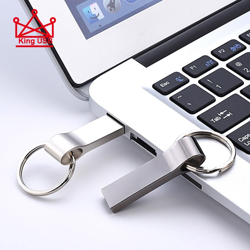 usb flash drive 16gb 32gb 64gb pendrive usb stick with keychain Flash Drive Stainless Steel USB 2.0 pen drive 256gb 128gb