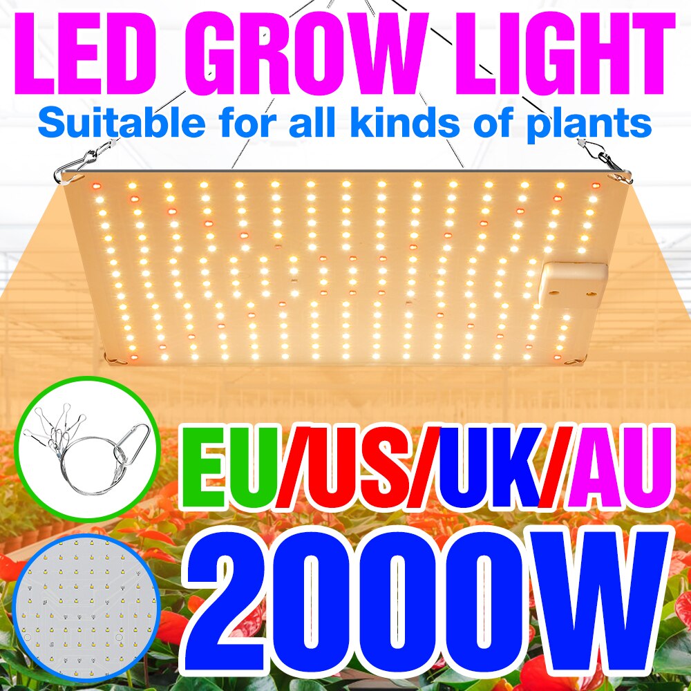 Led Grow Light Led Phytolamp Volledige Spectrum Lamp Plant Groei Hydrocultuur Planten Zaad Bloem Grow Box 1000W 2000W quantum Board
