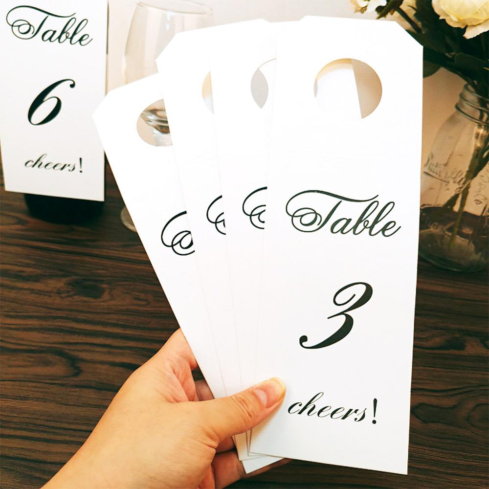 OurWarm Wedding Decoration Wine Bottle Number Cards Numbers 1-20 Paper Table Number Label Party Direction Signs