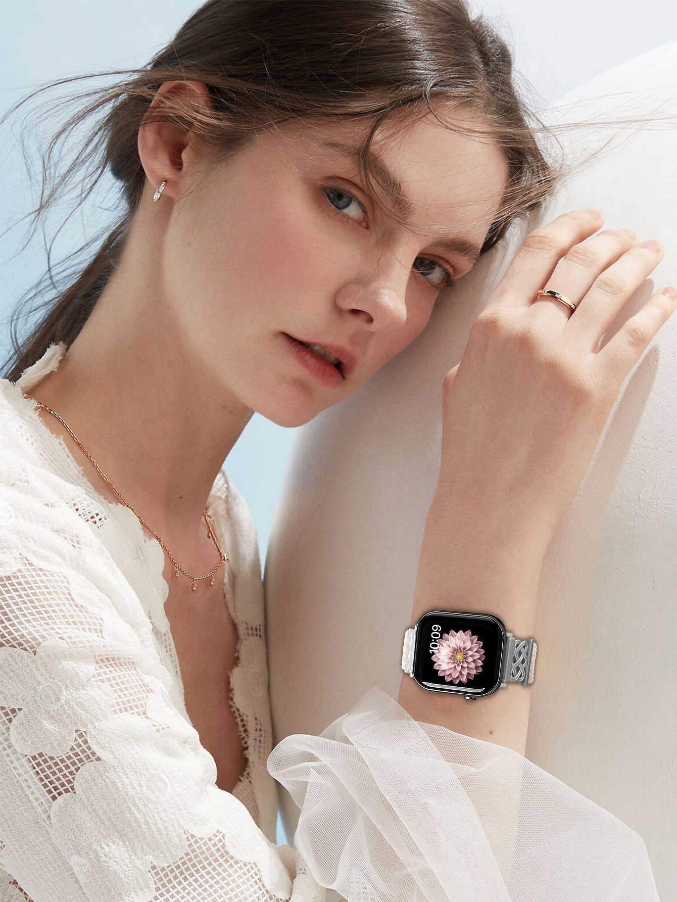 Gevlochten band voor Apple Watch Band 44 mm 40 mm 45 mm 49 mm 41 mm 38 gesparmband iWatch-serie se 7 3 6 8 9 Ultra 2 magnetische band