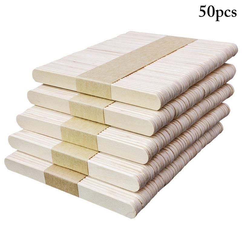 Stick Ice Cream Tools Accessories Wooden Diy Kapmore 50-100pcs/set Ice Cream Stick Craft Stick