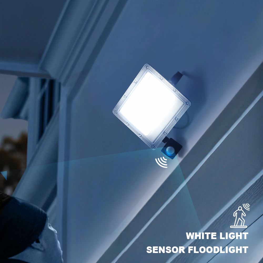 LED FloodLight PIR Motion Sensor 50W 100W 200W 300W 500W Outdoor Waterproof Reflector LED Spotlight For Street Garden Wall Light