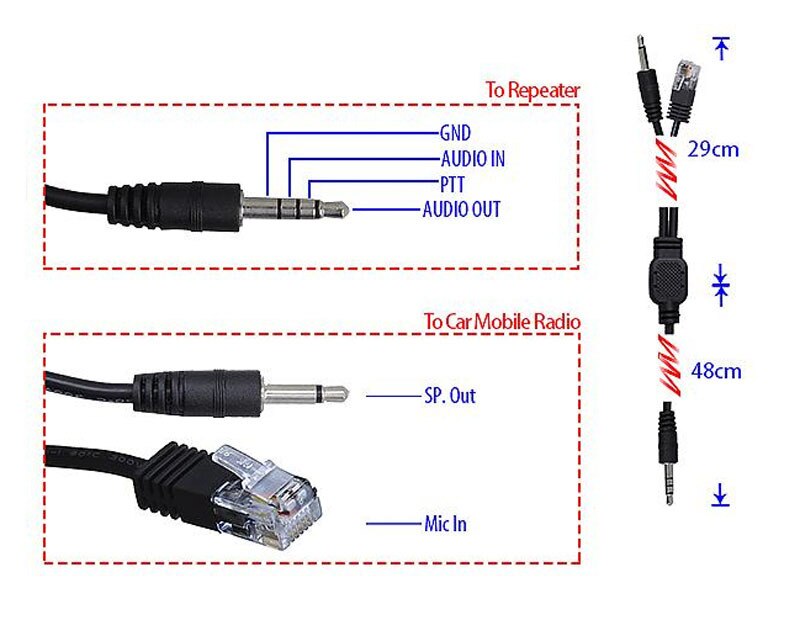 48-Y1 Repeater Controller cable FOR YAESU MOBILE FT-2800 T-8800 FT-7800