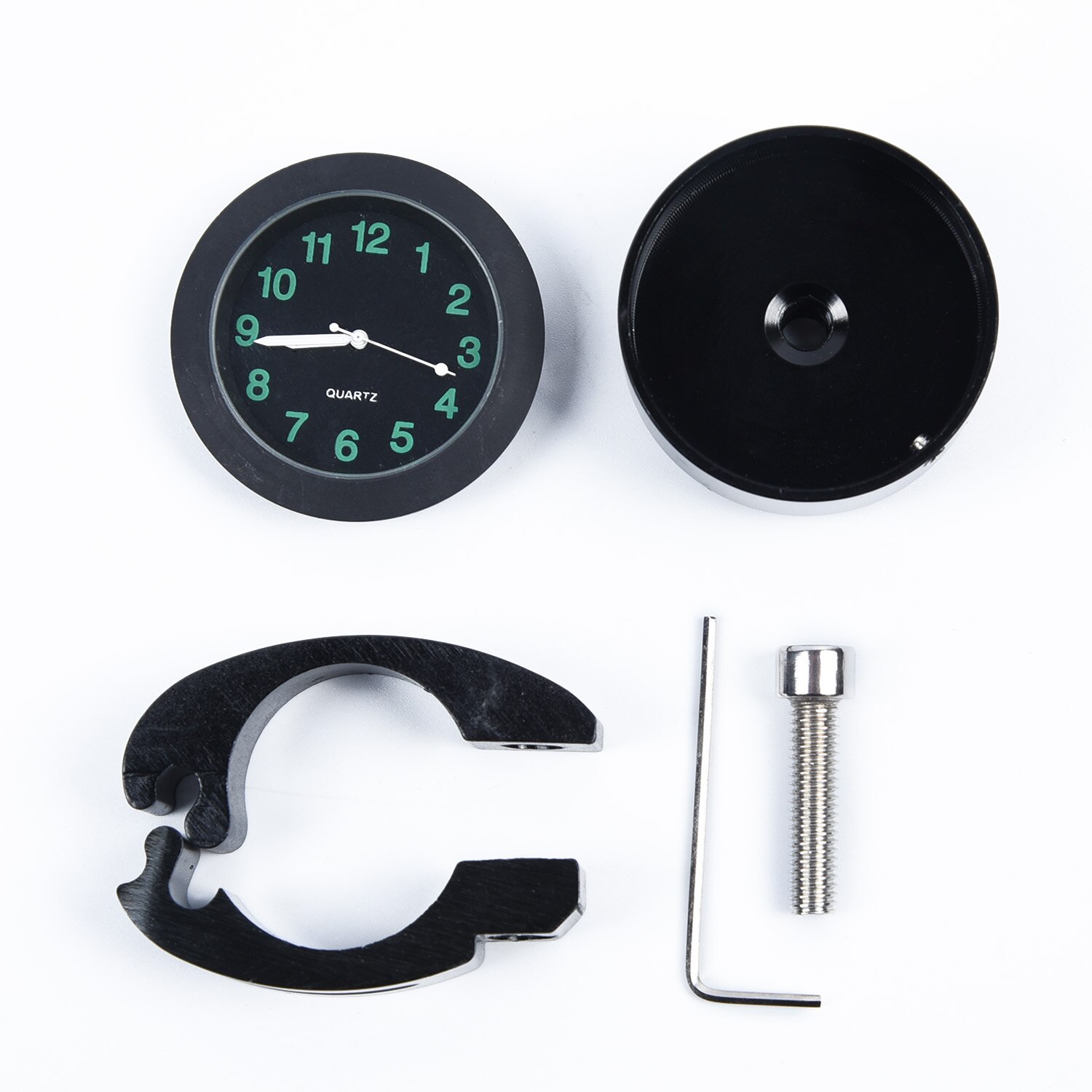 Motorcycle Motor Bike Handlebar Bar Mount Dial Clock Digital Time Gauge Watch