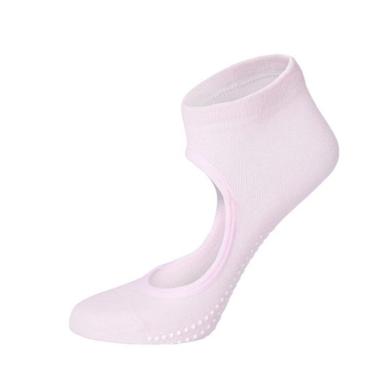 Calcetines antideslizantes de pilates para mujer, transpirables, para yoga, tobilleros para Ballet, baile, gimnasio y fitness: Rosa