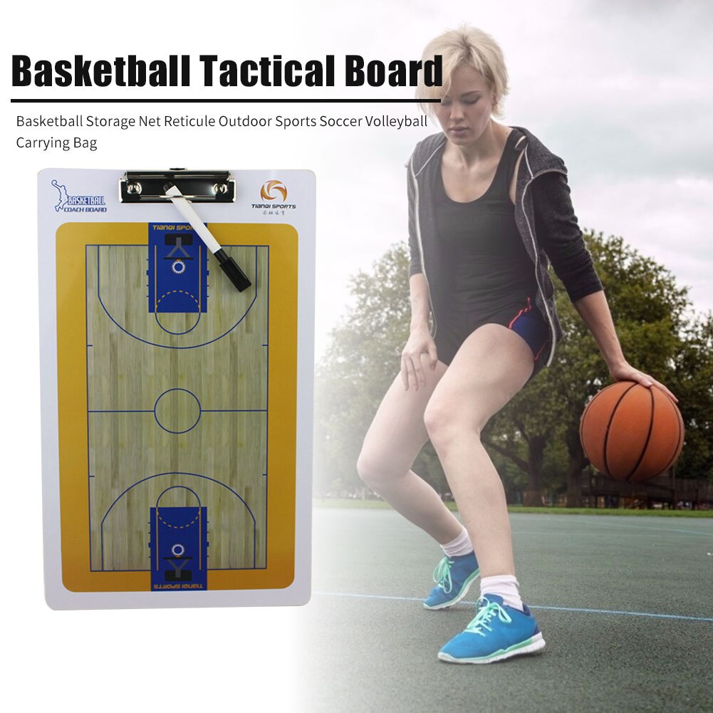 Basketball Coaching Board - Double-Sided Magnetic Playboard - Training Aid for Strategy & Practice