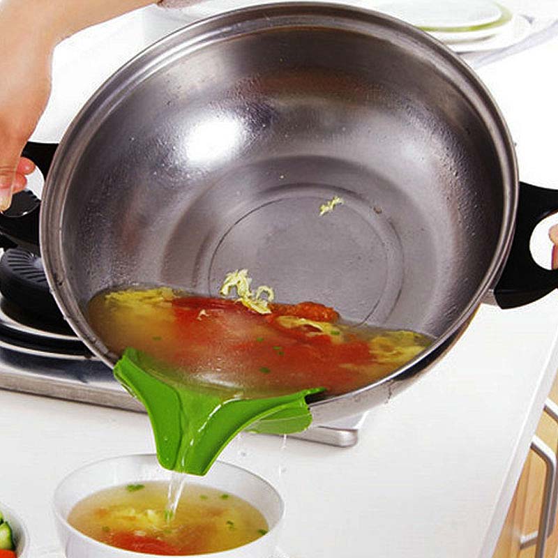 Bac de vidange Anti-déversement en Silicone, déflecteur à bord rond, liquide de soupe, déviation de la bouche, outils de cuisine
