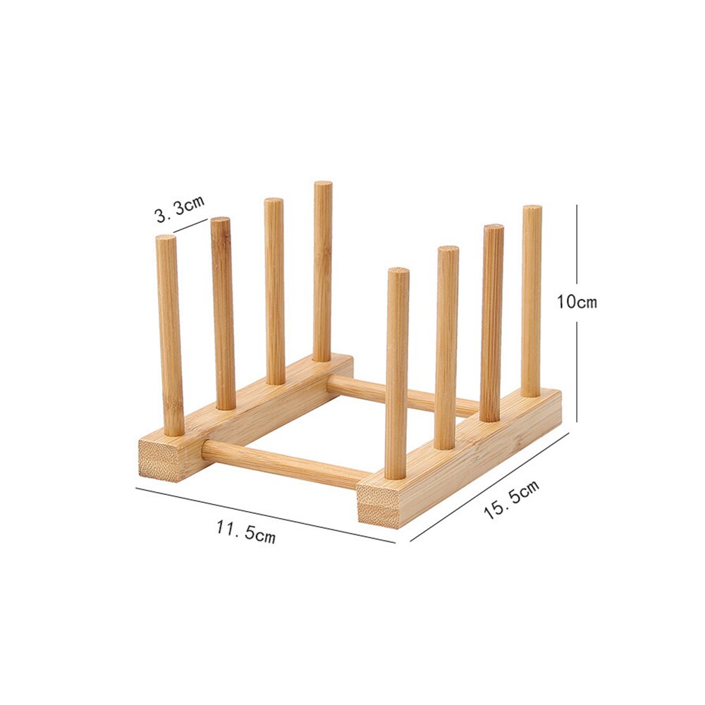 Kitchen Dish Drain Rack Dinnerware Storage Organizer Tray Plate Drying Shelf Wooden Book Cups Display Stand Drainer Holder: G362332