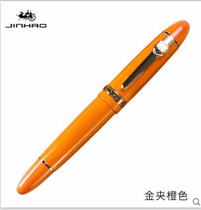 JINHAO 159 18KGP 0.7mm MEDIUM BROAD NIB FOUNTAIN PEN free with a black pen pouch 8 COLORS FOR CHOOSE metal ink pen: N