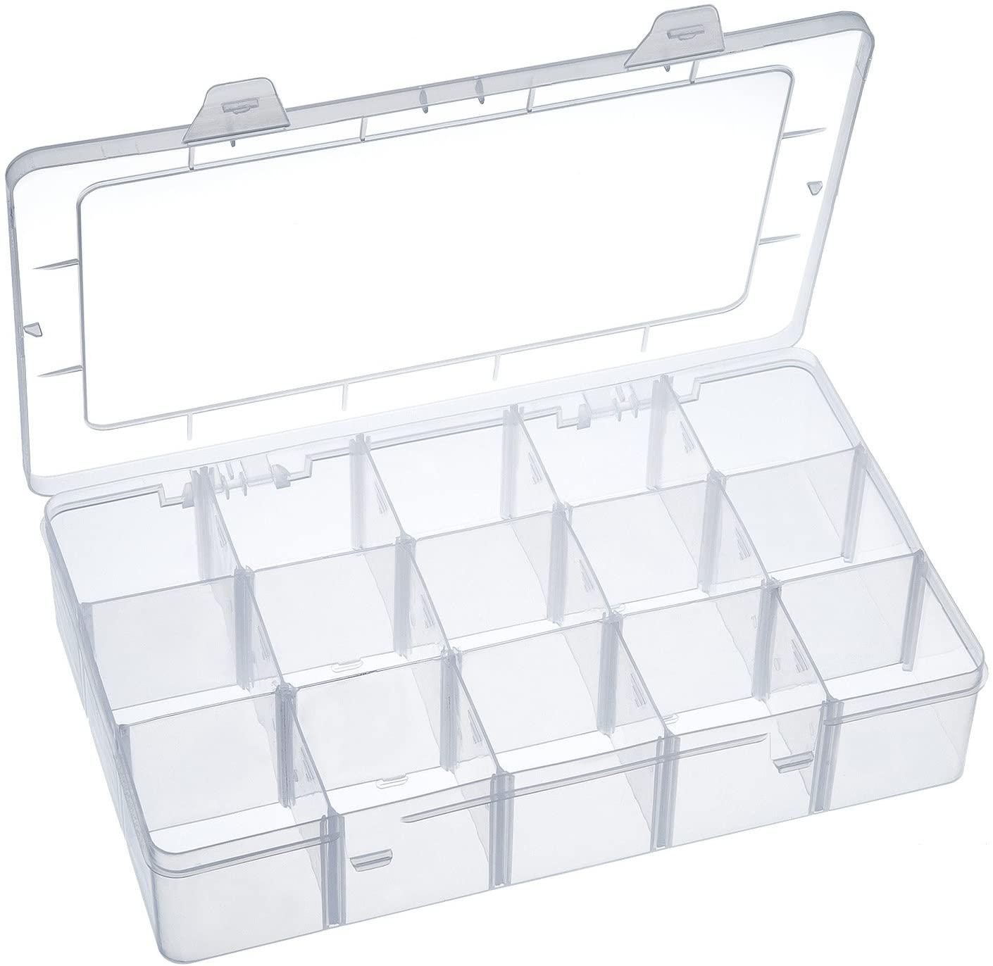 Rzemiosło Organizer schowek na taśmę Washi, artykuły artystyczne i naklejki, 15 przegródek, przezroczysty: Default Title