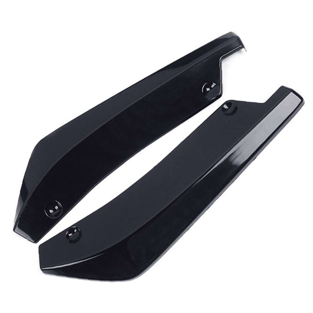 2Pcs Universal Car Rear Bumper Lip Diffuser Splitter Spoiler Scratch Protector: Carbon Fiber