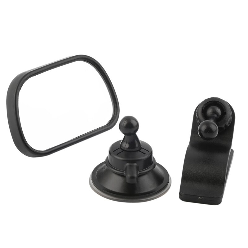 Miniespejo de seguridad para asiento trasero de coche, ajustable, convexo, Monitor para Bebés, Estilismo para coche, 2 en 1