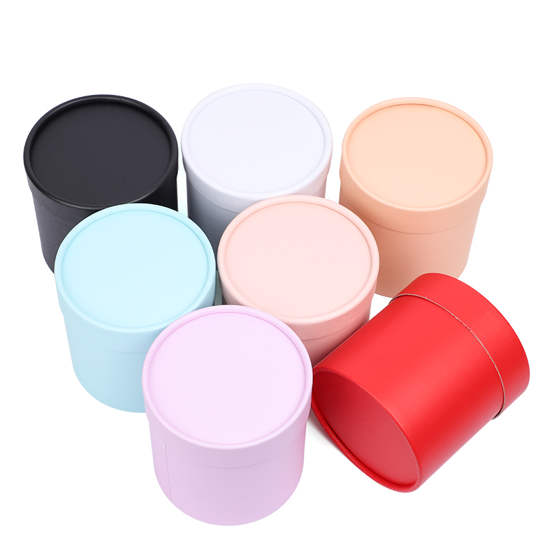 Caja de flores de 12x12cm, Cajas de redondas de cartón, decoración de embalaje de flores rosas para de boda, caja para envolver del Día de San Valentín