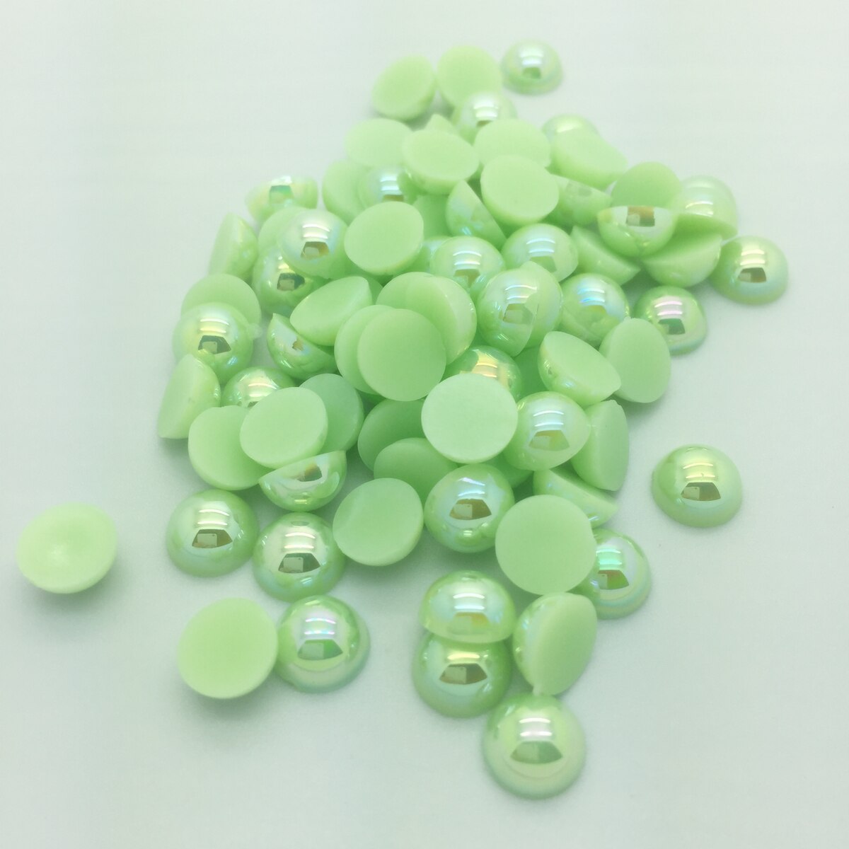 4mm/400pcs DIY Half Round Pearl Bead Flat Back Scrapbook For Craft Pick Colors: 11