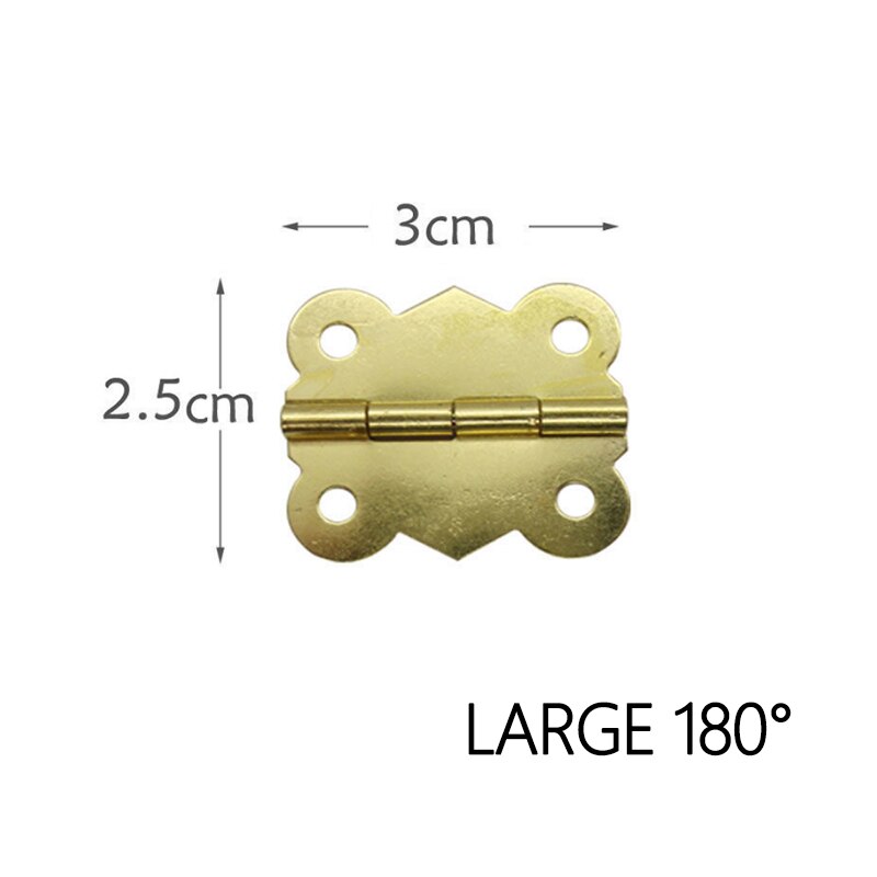 10 Pcs 90/180 Graden Vlinder Kleine Scharnier Kast Hardware Accessoires Kant Scharnier Scharnier Houten Doos Дверные Аксессуары